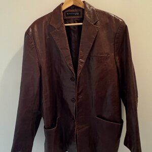 Vintage Kenneth Cole Brown Blazer Jacket (Size L)